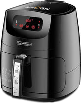 Black+Decker, 5 Litre 1.2kg 12-in-1 Multifunction Digital XL Air Fryer AerOfry, Black, AF600